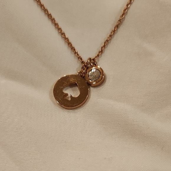 Kate Spade Rose Gold Charm Necklace - Picture 2 of 4